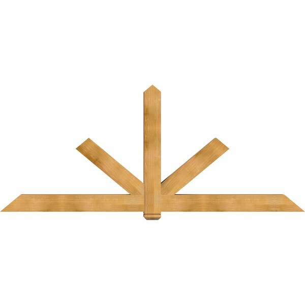 Ekena Millwork Kennewick Rough Sawn Timber Gable Bracket, Western Red Cedar, 108"W x 45"H x 6"D x 6"F, 10/12 Pitch GBW108X45X0606KEN00RWR - main
